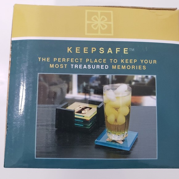 NEW Keepsafe Four Photo Frame Coasters, 2 x 3 Photos - Picture 2 of 5